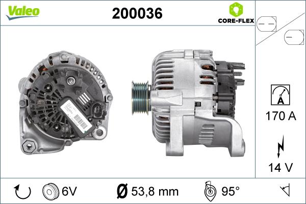 VALEO 200036 - ĢENERATORS Core-Flex Re