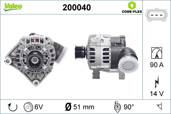VALEO 200040 - ĢENERATORS 200040