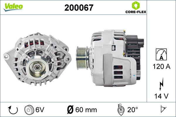 VALEO 200067 - ĢENERATORS 200067
