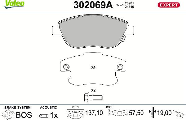 VALEO 302069A