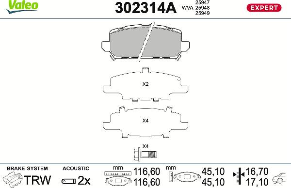 VALEO 302314A - Auto Part