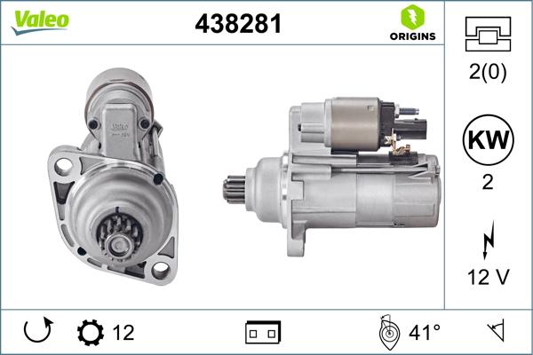 VALEO 438281 - STARTERIS 438281 25-4343