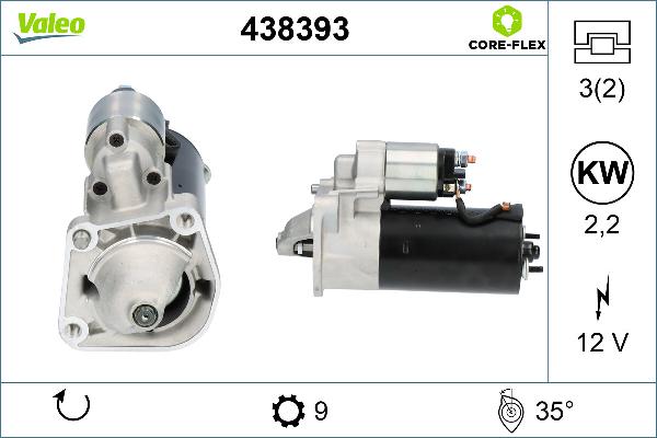 VALEO 438393 - STARTERIS 438393 0