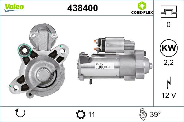VALEO 438400 - STARTERIS 438400 0
