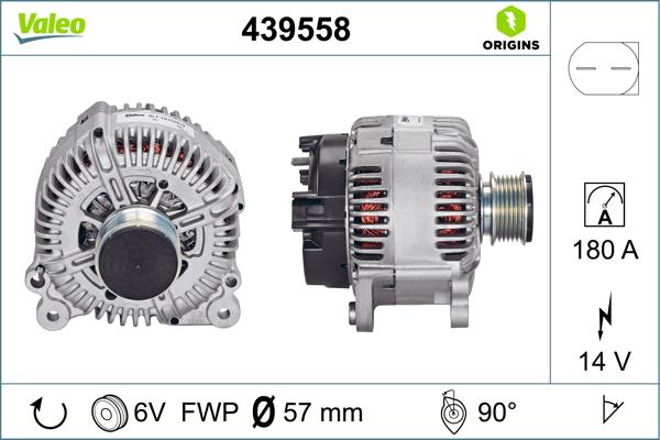 VALEO 439558 - ĢENERATORS 0 986