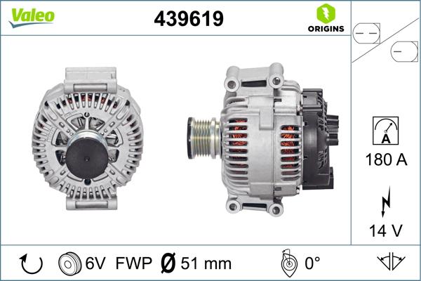 VALEO 439619 - ĢENERATORS 28-5641 0