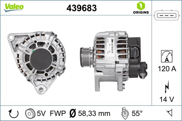 VALEO 439683 - ĢENERATORS 210942 37300-2A600
