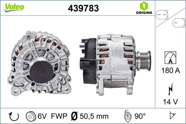 VALEO 439783 - ĢENERATORS 0 986