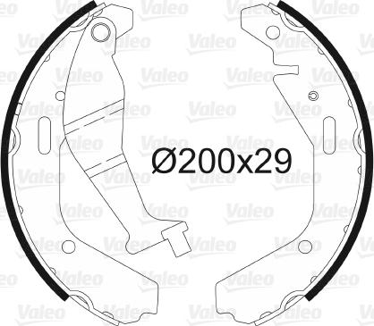 VALEO 564102 - Bremžu loku komplekts