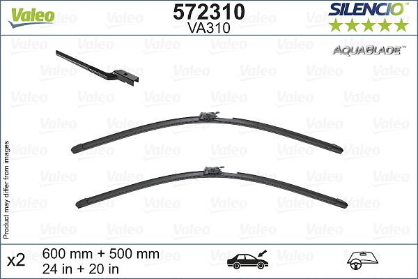 VALEO 572310 - 600-500 SLOTIŅU KOMPL