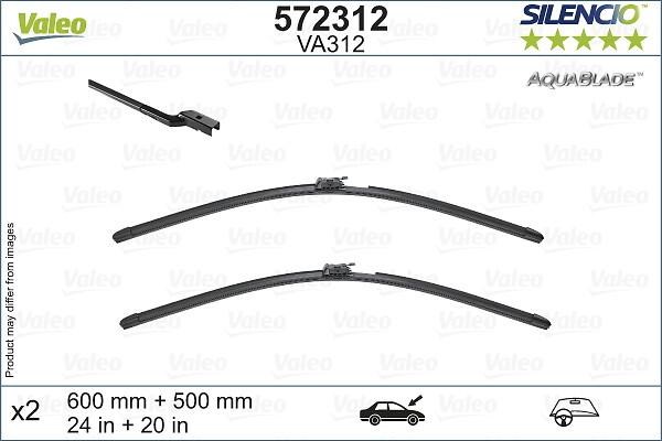 VALEO 572312 - 600-500 MM SLOTIŅU