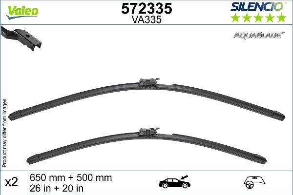 VALEO 572335 - 650-500 SLOTIŅU KOMPL