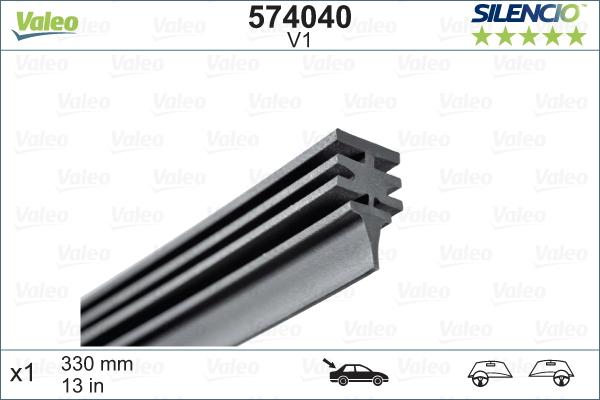 VALEO 574040 - Stikla tīrītāja gumija