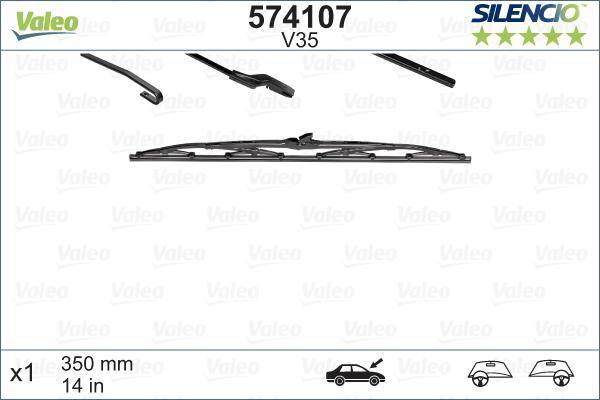 VALEO 574107 - Stikla tīrītāja slotiņa