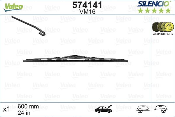VALEO 574141 - Stikla tīrītāja slotiņa