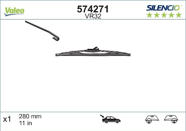 VALEO 574271 - Stikla tīrītāja slotiņa