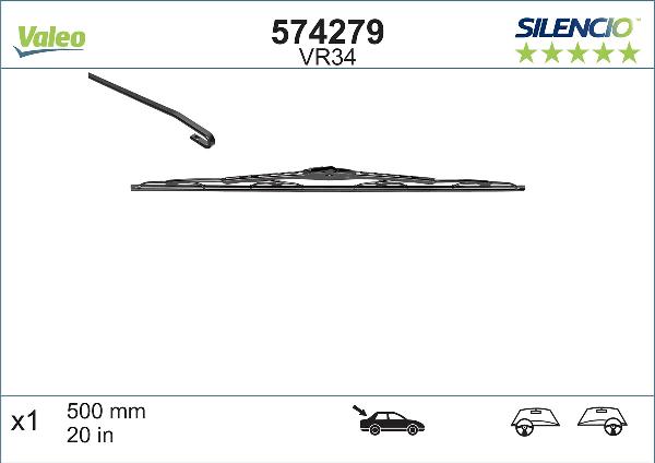 VALEO 574279 - Stikla tīrītāja slotiņa