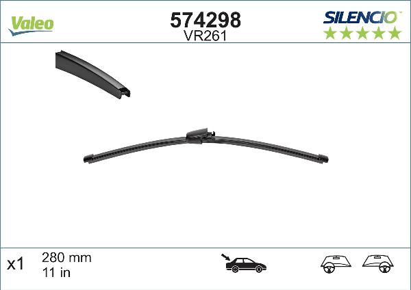 VALEO 574298 - 280 MM SLOTIŅA