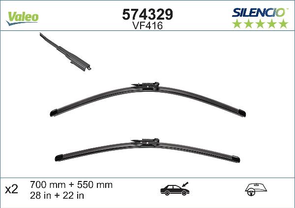 VALEO 574329 - 700-550 SLOTIŅU KOMPL