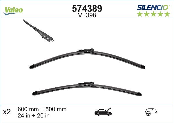 VALEO 574389 - 600-500 SLOTIŅU KOMPL