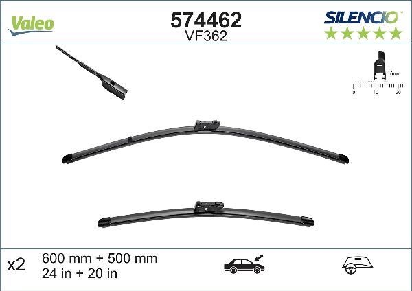 VALEO 574462 - 600-500 SLOTIŅU KOMPL