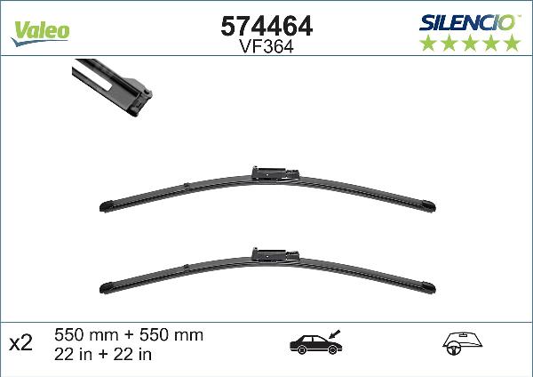 VALEO 574464 - 550-550 SLOTIŅU KOMPL