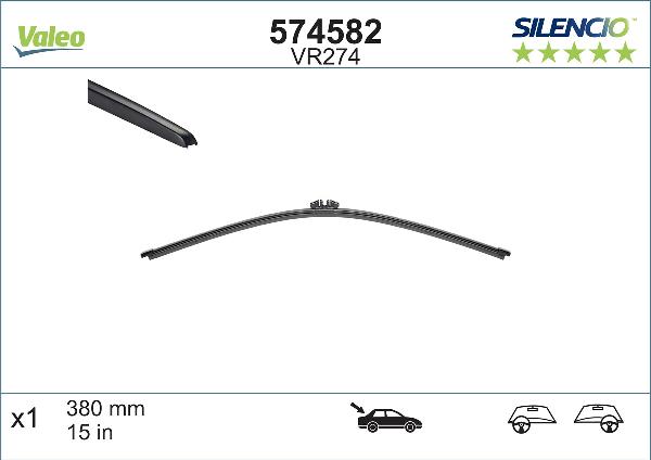 VALEO 574582 - 380 MM SLOTIŅA