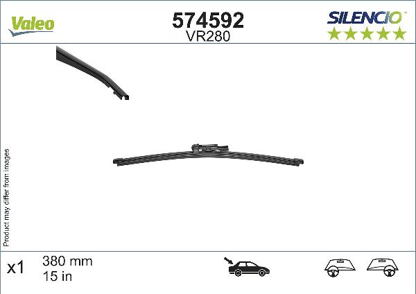 VALEO 574592 - Stikla tīrītāja slotiņa