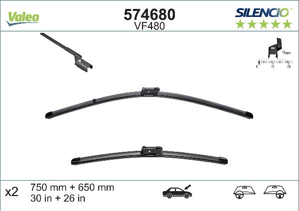 VALEO 574680 - 750-650 SLOTIŅU KOMPL