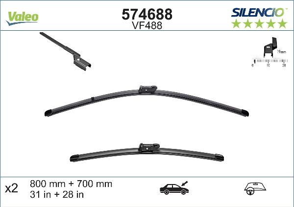 VALEO 574688 - 800-700 SLOTIŅU KOMPL