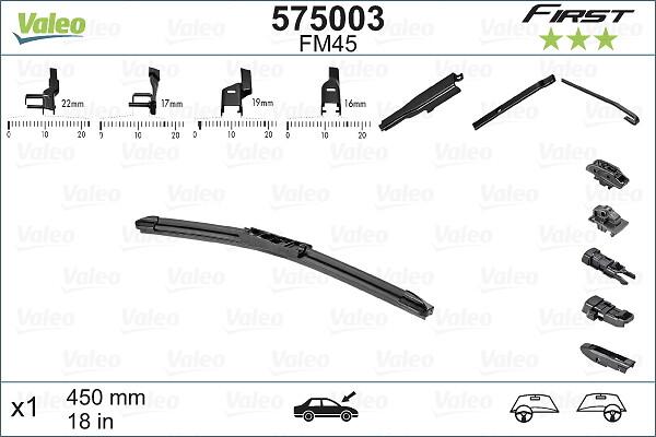 VALEO 575003 - LOGU SLOTIŅA 450mm