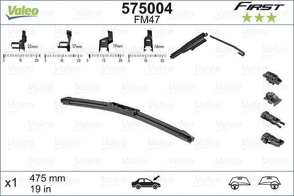 VALEO 575004 - LOGU SLOTIŅA 475mm