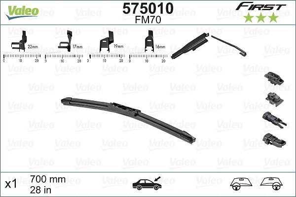 VALEO 575010 - LOGU SLOTIŅA 700mm