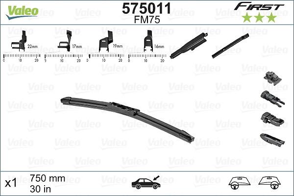 VALEO 575011 - LOGU SLOTIŅA 750mm