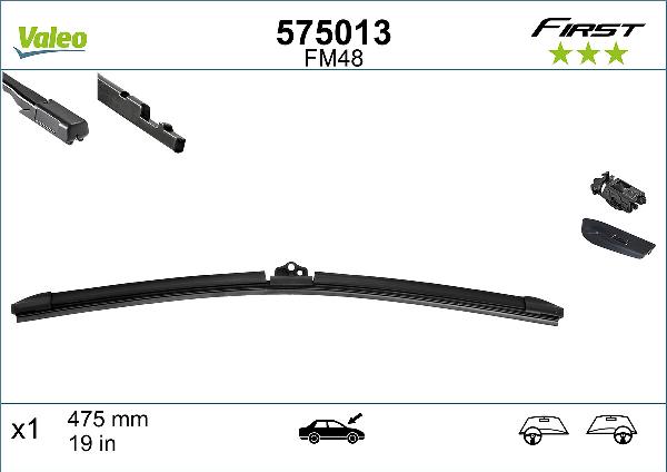 VALEO 575013 - LOGU SLOTIŅA 475mm