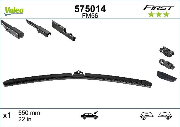 VALEO 575014 - LOGU SLOTIŅA 550mm