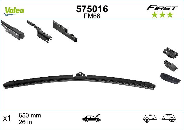 VALEO 575016 - LOGU SLOTIŅA 650mm