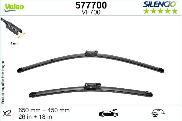 VALEO 577700 - 650-450 SLOTIŅU KOMPL