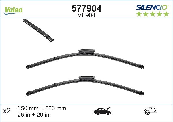 VALEO 577904 - 650-500 MM SLOTIŅU