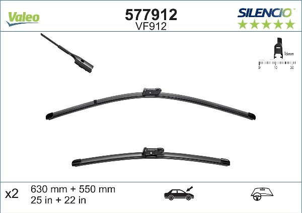 VALEO 577912 - 630-550 SLOTIŅU KOMPL