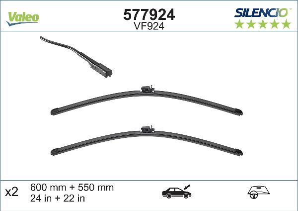 VALEO 577924 - 600-550 SLOTIŅU KOMPL