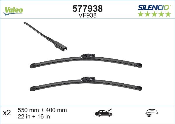 VALEO 577938 - 550-400 SLOTIŅU KOMPL