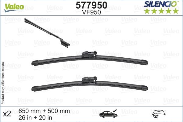 VALEO 577950 - 650-500 SLOTIŅU KOMPL