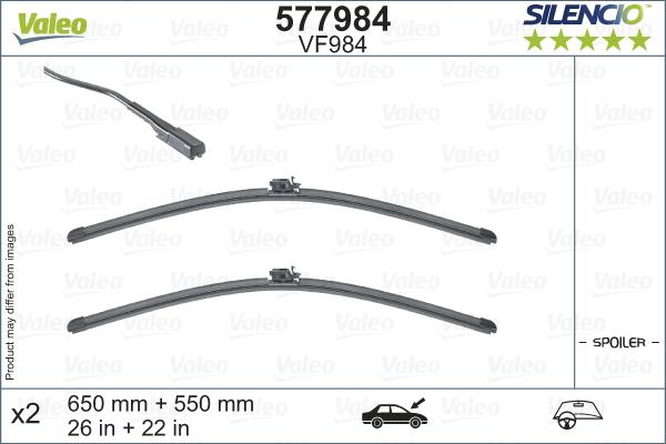 VALEO 577984 - 650-550 SLOTIŅU KOMPL