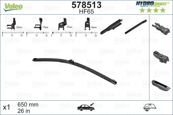 VALEO 578513 - 578513 SLOTIŅA 650