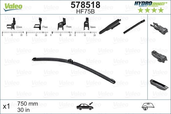 VALEO 578518 - 578518 SLOTIŅA 750
