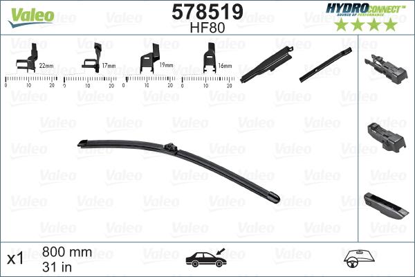 VALEO 578519 - 578519 SLOTIŅA 800
