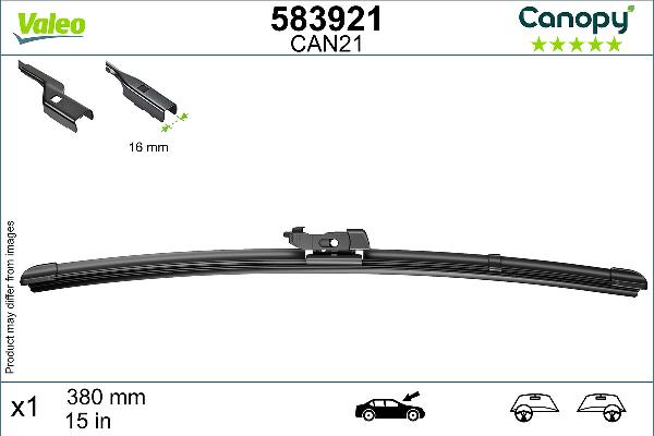 VALEO 583921 - Stikla tīrītāja slotiņa