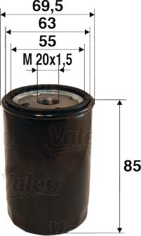 VALEO 586021 - Eļļas filtrs
