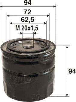 VALEO 586026 - Eļļas filtrs